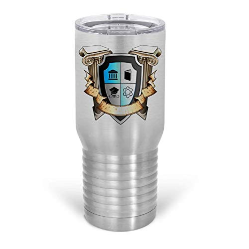 HARD EDGE DESIGN Shield of Learning Metal Tumbler- Stainless Steel- 20oz