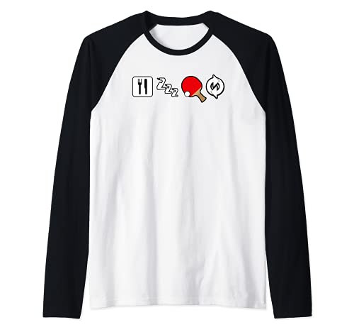 Eat Sleep Ping Pong Repeat Table Tennis Raglan Baseball Tee