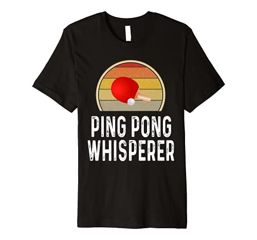 Funny Ping Pong Whisperer Table Tennis Retro Racket Ball Premium T-Shirt