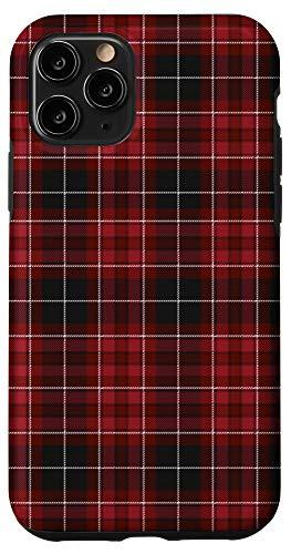 iPhone 11 Pro Checkered Plaid Flannel Gingham Pattern Black Red Buffalo Case