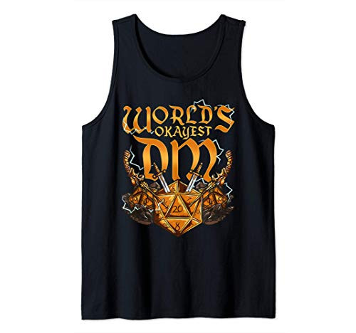 World Okayest DM Dice Gaming RPG Board Games Tank Top World Okayest DM Dice Gaming RPG Board Games Tank Top