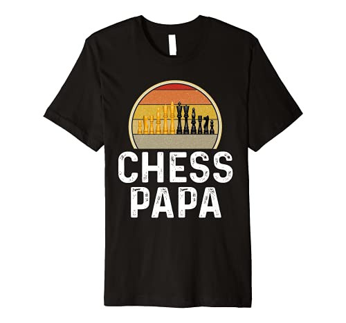 Funny Chess Papa Grandpa Player Board Game Chess Piece Premium T-Shirt Funny Chess Papa Grandpa Player Board Game Chess Piece Premium T-Shirt