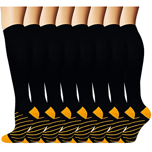 Compression Socks For Men  and  Women Circulation-Best For Medical Running Hiking Cycling 15-20 mmHg-S/M-