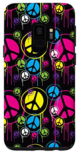 Galaxy S9 Peace Sign Graffiti Paint Drips Case
