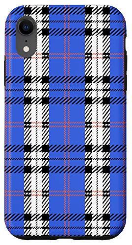iPhone XR Blue -Royal- Buffalo Plaid Check Fall Pattern Stylish Cute Case