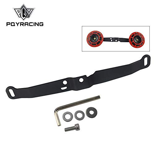 PQYRACING Black Bracket for Dual Horns Compatible with 2008-2014 Subaru Impreza WRX/STi Horn Bracket