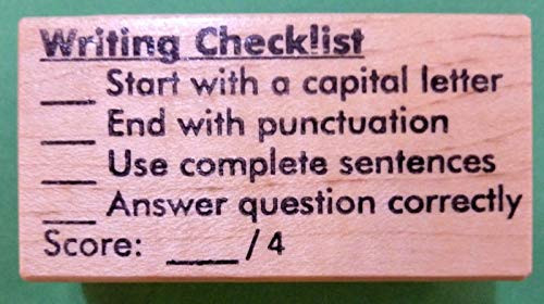 Quality Custom Rubber Stamps Early Writing Checklist/Scor Carved Wooden Stamps