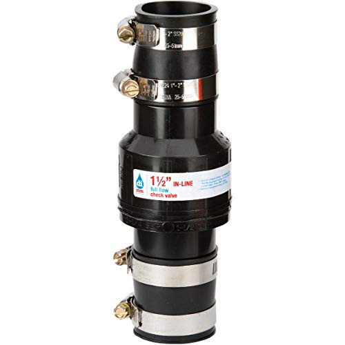 Drainage Industries 1-1/2 In. ABS In-Line Sump Pump Check Valve - 1 Each