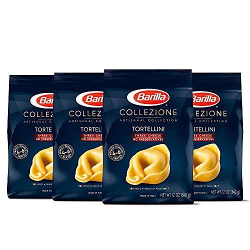 Barilla Collezione Pasta- Three Cheese Tortellini- 12 Ounce -Pack of 4- Barilla Collezione Pasta- Three Cheese Tortellini- 12 Ounce -Pack of 4-