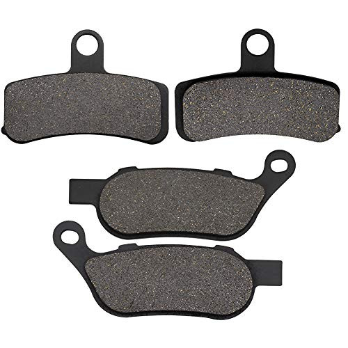 Yerbay Motorcycle Front and Rear Brake Pads for Harley Davidson FXDWG Dyna Wide Glide / FXDL Low Rider / FXDB Street Bob 2008-2017 Replacement