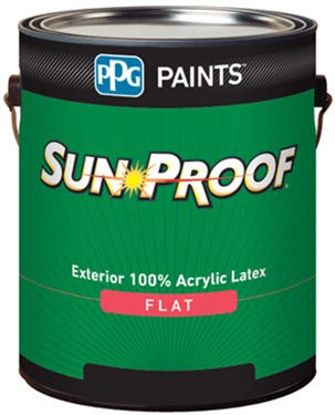 PPG 78-851XI-04 1 qt. Sun Proof Exterior House  and  Trim Latex44- Semi Gloss Black