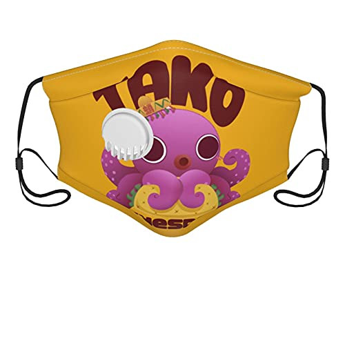 Tako Tuesday Mans Woman with Valve and Filter Masks Washable Reusable-10 Filters-