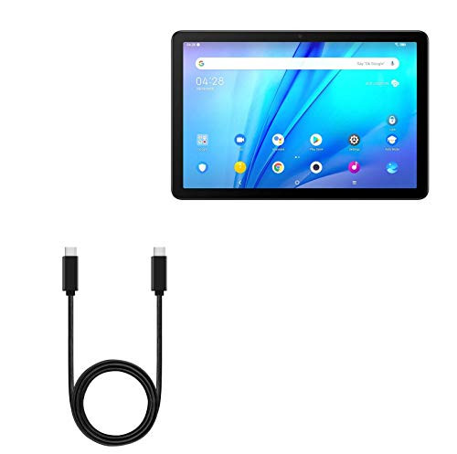 Cable for TCL Tab 10s -Cable by BoxWave- - DirectSync PD Cable -3ft- - USB-C to USB-C -100W-- Type C Braided 3ft Charge and Sync Cable for TCL Tab 10s - Jet Black