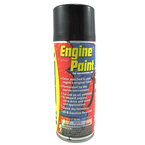 Moeller Engine Spray Paint- -12 Oz.- Omc Cobra Charcoal Metallic