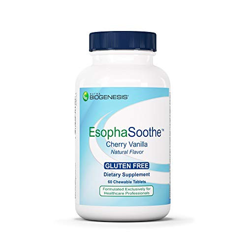 Nutra BioGenesis - EsophaSoothe Chewable Tablets - Cherry Vanilla Flavor- Gluten Free - 60 Chewable Tablets