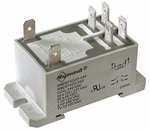Schneider Electric 24VDC- 6-Pin Bottom Flange- Din Rail Enclosed Power Relay- Electrical Connection: 1/4" Tab Terminal
