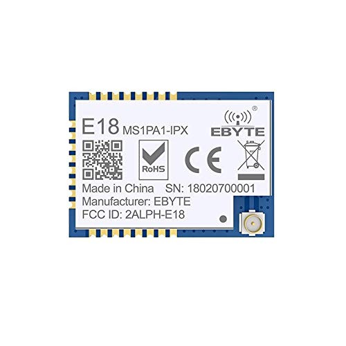 Davitu Module Board Smart Module - E18-MS1PA1-IPX CC2530 2.4GHz UART IO PA CC2592 IPEX 20dBm 100mW Mesh Transmitter and Receiver Module for ZigBee