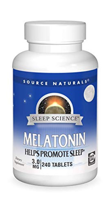 Source Naturals Sleep Science Melatonin 3 mg Helps Promote Sleep - 240 Tablets Source Naturals Sleep Science Melatonin 3 mg Helps Promote Sleep - 240 Tablets