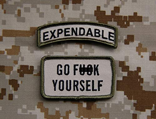 Expendable Tab  and  GO F Yourself Multicam Morale Patch Set Seal DEVGRU US Army