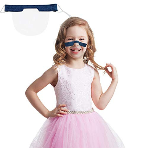 5PC Face Bandanas Fashion Covering Face and Mouth Reusable Mini Shield Washable Comfortable Protection Transparent PVC Visual Mouth