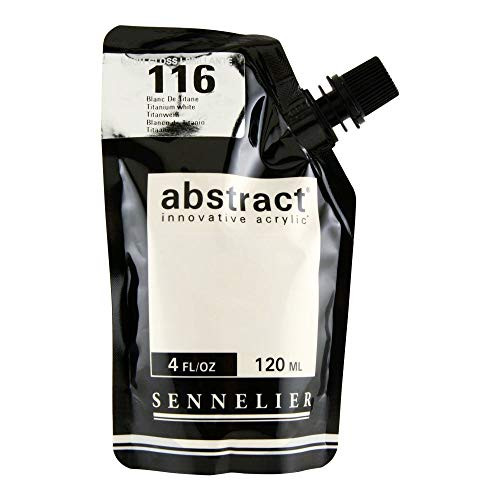 Sennelier Abstract Innovative Heavy Body Acrylic Paint- 120ml Pouch- Gloss Titanium White