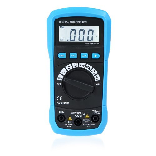 Gecheer Digital Multimeter Autoranging DMM Temperature Measurement Max. Data Holding LCD Backlight for DC/AC Voltage- Resistance- temperature and DC/AC Current and Diode  and Continuity check.