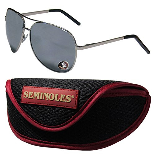 NCAA Siskiyou Sports Fan Shop Florida State Seminoles Aviator Sunglasses and Sports Case One Size Silver NCAA Siskiyou Sports Fan Shop Florida State Seminoles Aviator Sunglasses and Sports Case One Size Silver