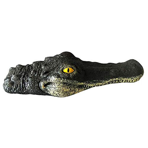 æ 12.5 Inch Floating Crocodile Head Garden Alligator Head Decoy Evil Fun Art Synthetic Resin Animal Ornaments for Water- Pools and Ponds Decor