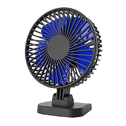 SUMMITGLORY USB Small Desk Fan Mini Table Fan USB Power Plug Portable Desk Cooling Fan with Strong Airflow Quiet Operation-Personal Table Fan for Home Office Bedroom -Black-