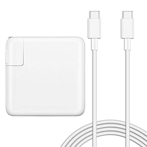 61W USB-C Power Adapter Charger - PD Fast Charging Compatible with 13-inch MacBook Pro with Thunderbolt 3 (USB-C) and Any USB-CEnabled Device, Including USB-C to USB-C Charge Cable