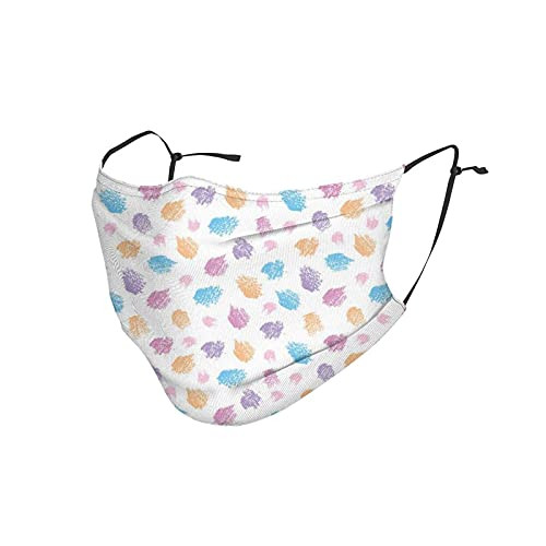 Comfortable Windproof mask-Repetitive Pattern Of Grunge Pastel Paint Brushstrokes In Print-Printed Facial decorations for adult