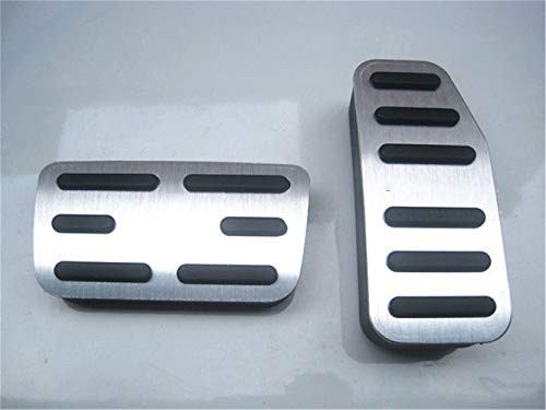 Ushopkins AT No Drilling Automatic Car Gas Brake Pedal Cover Accelerator Brake Foot Rest Pedals Covers For Honda HRV Silver