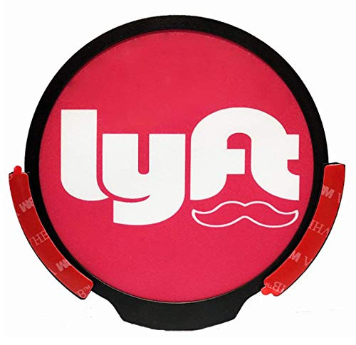 Lyft Light Sign Logo Sticker Decal Reflective Bright Glowing Wireless Removable Lyft Sign Logo Decal Flashing Car Cycle Sticker for Rideshare Lyft Sign Decal with Diameter of 4.6"" for Lyft Driver