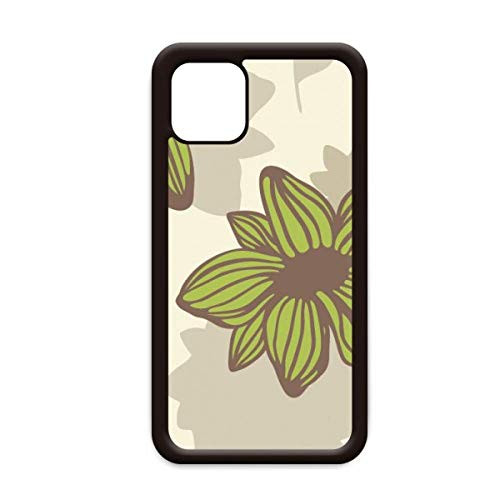 Brown Green Flower Plant Paint for iPhone 12 Pro Max Cover for Apple Mini Mobile Case Shell