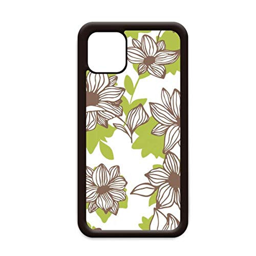 Light Brown Flower Plant Paint for iPhone 12 Pro Max Cover for Apple Mini Mobile Case Shell