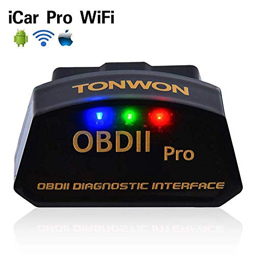 TONWON Car WiFi OBD 2, OBD2 Car Code Reader Scan Tool Scanner Adapter Check Engine Light Diagnostic Tool for iOS & Android