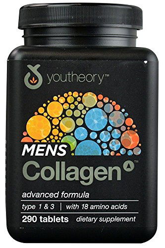 Youtheory Collagen - Mens - Advanced - 290 Tablets - Gluten Free -