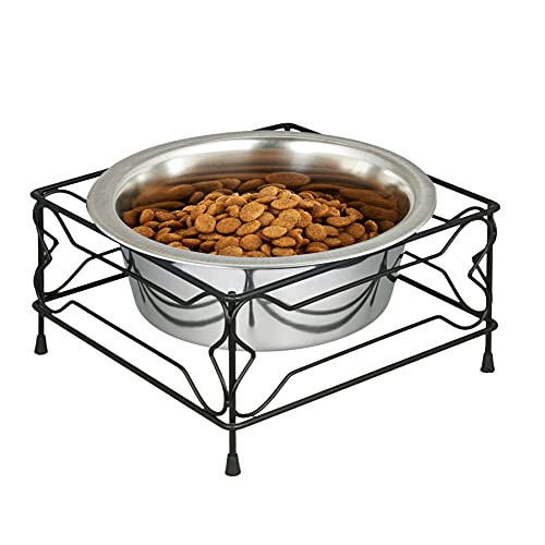 Pet Feeder - Raised Pet Bowl - Metal Elevated Dog and Cat Pet Feeder - Elevated Dog Cat Food and Water Bowls Stand Feeder with Single Stainless Big Steel Bowl - Pet Elevated Feeder - Pet Food Feeder Pet Feeder - Raised Pet Bowl - Metal Elevated Dog and Cat Pet Feeder - Elevated Dog Cat Food and Water Bowls Stand Feeder with Single Stainless Big Steel Bowl - Pet Elevated Feeder - Pet Food Feeder