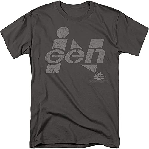 Popfunk Jurassic Park Ingen Logo T Shirt -Charcoal- 2X-Large