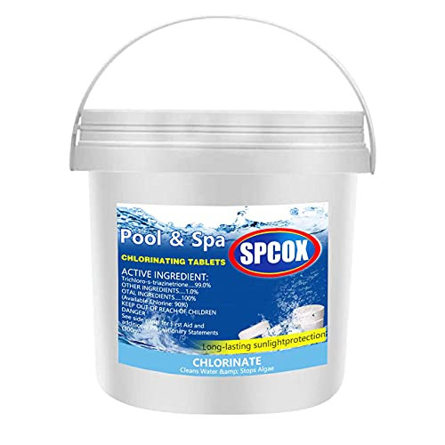 vkarh 300Pcs Small Pool Chlorine Tablets for Swimming Pool - Chlorinating Tablets for Swimming Water- Portable Bottled Chlorinating Tablets for Hot Tubs in Groud Above Ground Pool -Long Last-