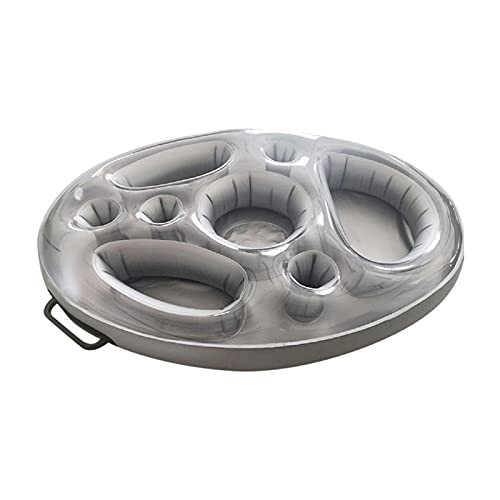 FENGCHUANG Inflatable Floating Drink Holder-Pool Drink Floats with 8 Holes-Floating Beer Fruit Serving Tray for Pool Party-Pool Bathtub Accessories