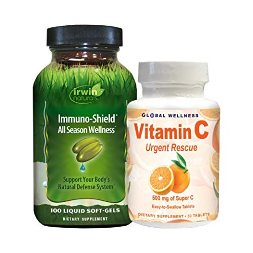 IRWIN NATURALS Immuno-Shield All Season Wellness* 100ct Plus Vitamin C 30ct Bonus Pack IRWIN NATURALS Immuno-Shield All Season Wellness* 100ct Plus Vitamin C 30ct Bonus Pack