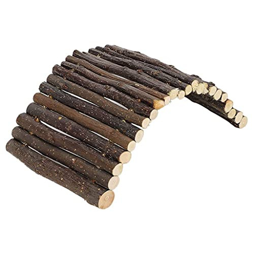 XIAOHUAHUA Hamster Bridge Wooden Ladder- Rat Bridge Toy for Small Animals Cage Wood Ladder- Natural Hideout for Guinea Pig Chinchilla Ferret Reptile-S XIAOHUAHUA Hamster Bridge Wooden Ladder- Rat Bridge Toy for Small Animals Cage Wood Ladder- Natural Hideout for Guinea Pig Chinchilla Ferret Reptile-S