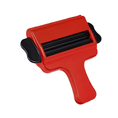 Cream Squeezer Toothpaste Squeezer Paint Tube Wringer Hairdressing Pigment Extruder Plastic Hairdressing Tools for Barber Red
