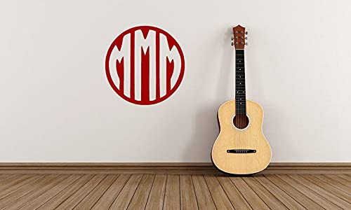 Monogram Font Decal Monogram Art Wall Decal Sticker Circle Monogram Monogram Vinyl Decal Vinyl Sticker Laptop Monogram Tablet 078