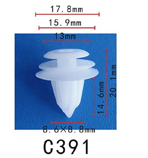 LC 20 Pieces in a Pack Nylon Fit 90467-10161 Trim Board Panel Retainer Clip -18x14x9mm-