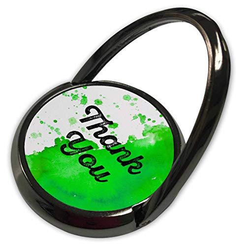 3dRose Thank You with a Green Watercolor Paint Splotch as Background. - Phone Rings -phr-327767-1-