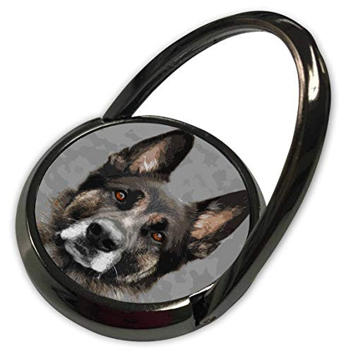 3dRose Photograph of a German Shepherd Dog with an Added Paint Effect. - Phone Rings -phr-328439-1-