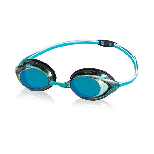 Speedo Unisex-Adult Swim Goggles Mirrored Vanquisher 2.0 Black/Jade/Emerald Diamond- One Size