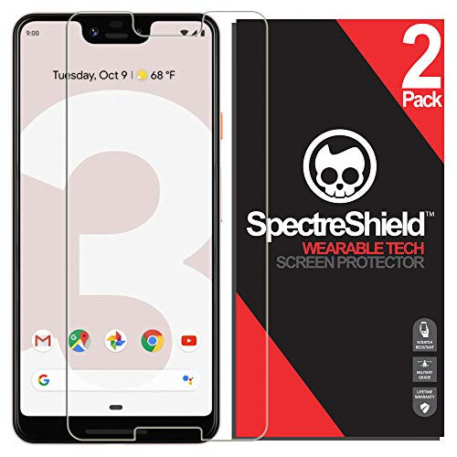 `-2-Pack- Spectre Shield Screen Protector for Google Pixel 3 XL Case Friendly Google Pixel 3 XL Screen Protector Accessory TPU Clear Film